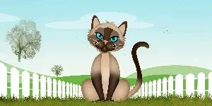 cartoon Siamese Cat