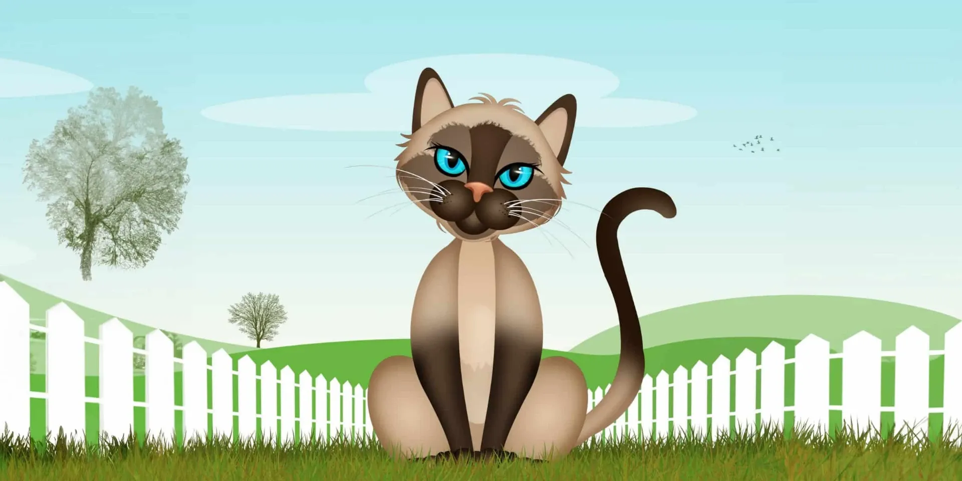 cartoon Siamese Cat