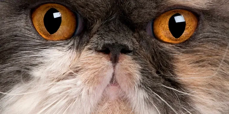 persian cat close up