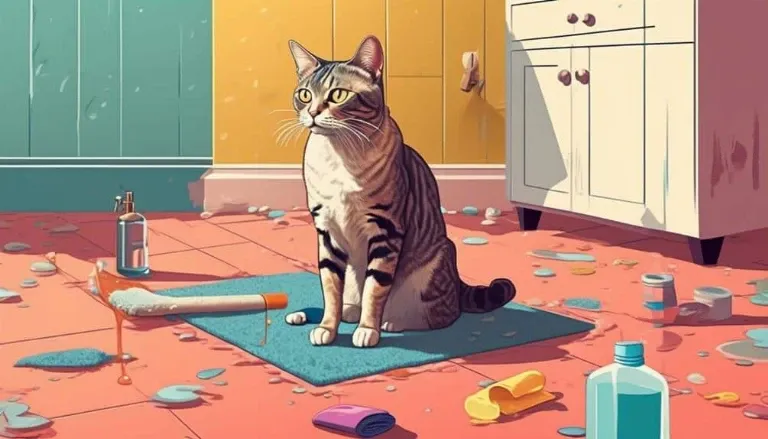 bathroom rug peeing mystery