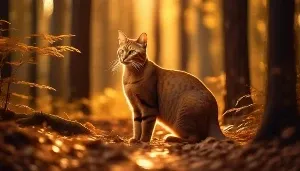 brown cat hunting adventure