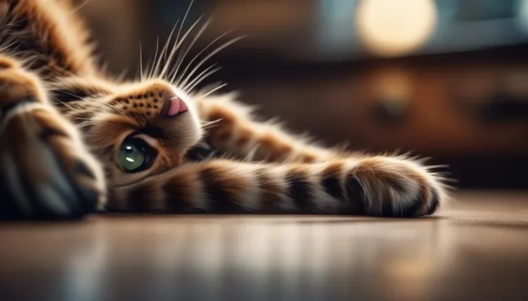 cat behavior unveiled curled paws