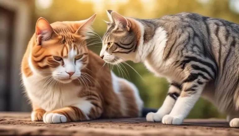 cat dog rubbing feline territory