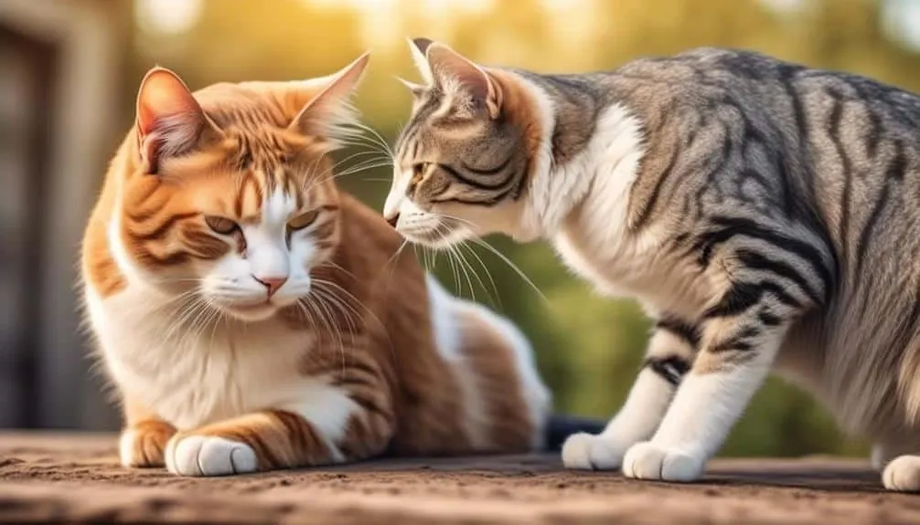 cat dog rubbing feline territory