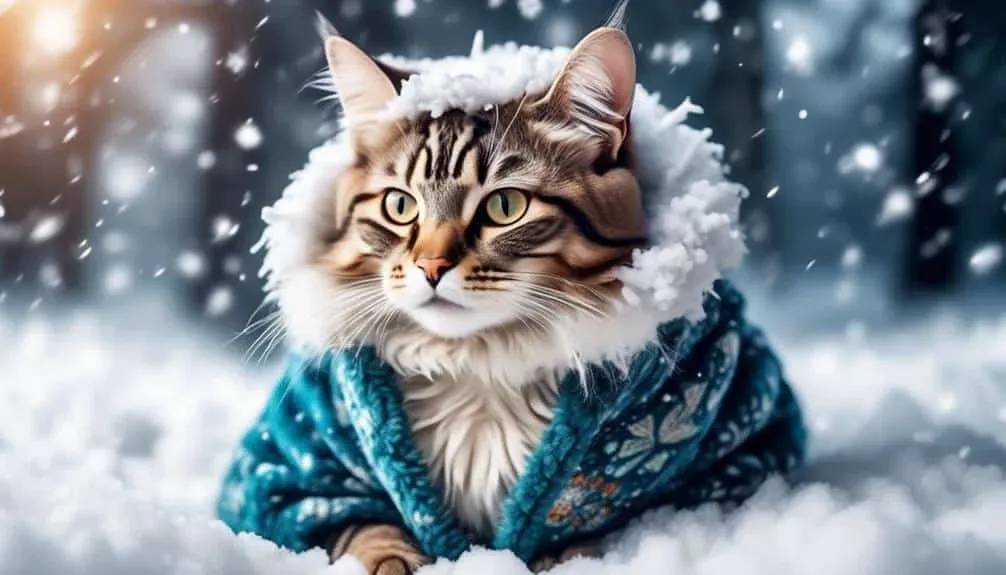 cat fashion embraces winter