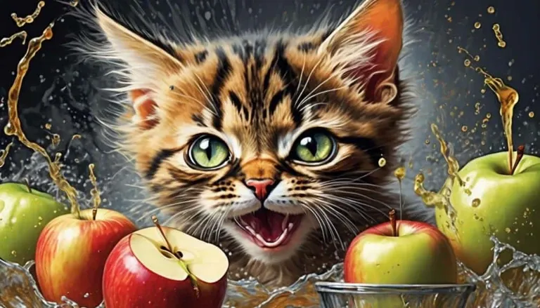 cats and apple juice