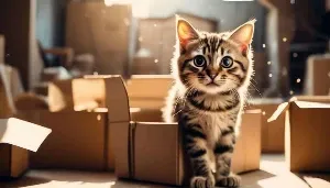 cats and cardboard obsession