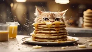 cats and pancake batter