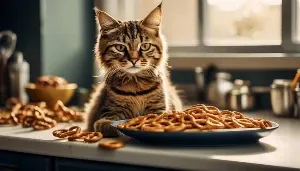cats and salted pretzels