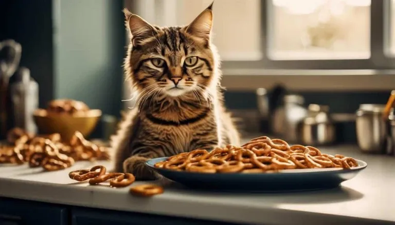 cats and salted pretzels