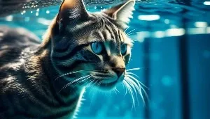 cats excel at swimming
