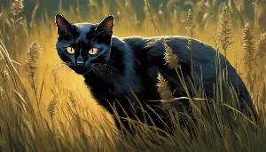 cats hunting birds outdoors