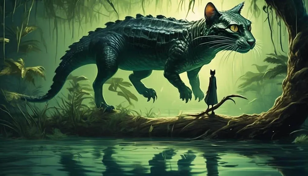 cats intimidate alligators effectively