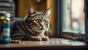 cats mixed feelings towards sardines