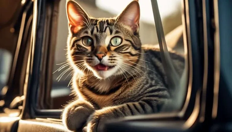 cats panting in cars