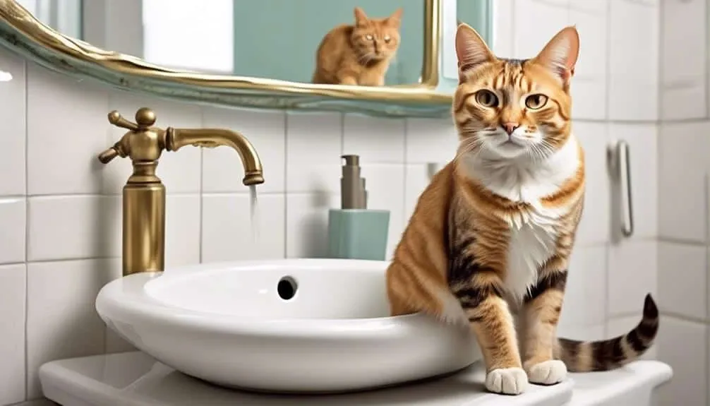 cats peeing in sinks