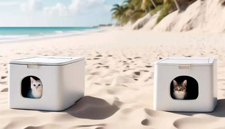 comparing sand and kitty litter