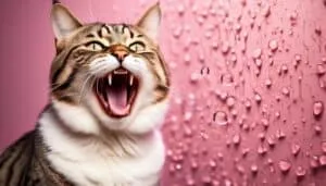 curious cats and licking