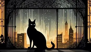 curious cats arched backs