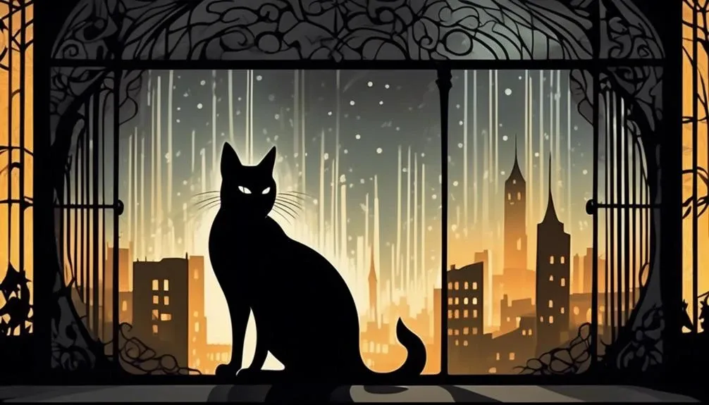 curious cats arched backs