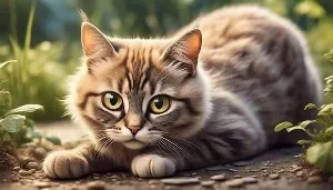 curious cats fascinating flopping