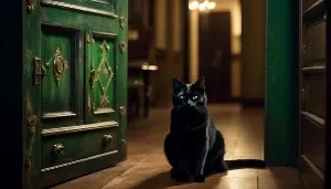 curious cats prowl inside