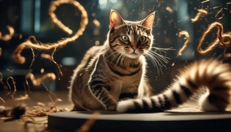 curious cats scratch their tails