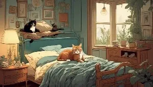 dealing with bed hogging cats