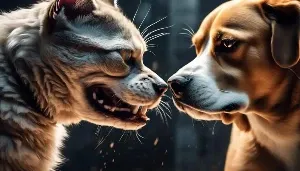 feline and canine neck aggression