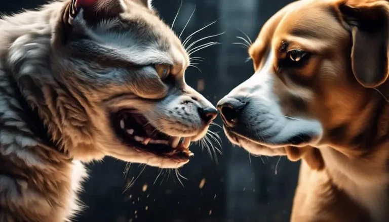 feline and canine neck aggression