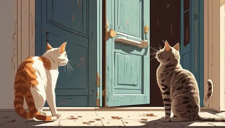 feline door dilemma curiosity control companionship