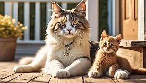 feline fascination with canine companions