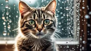 feline fascination with glass