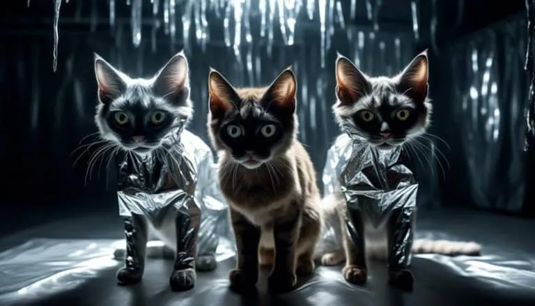 feline fear of shiny objects