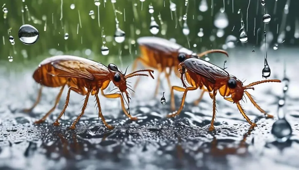 fleas thriving despite rain