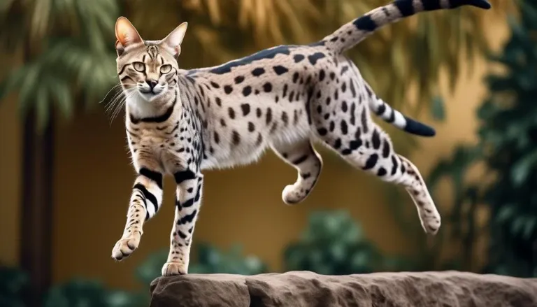 gravity defying leaps by savannah cats