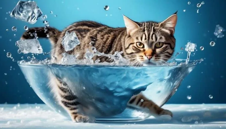 hydrating cats with ice