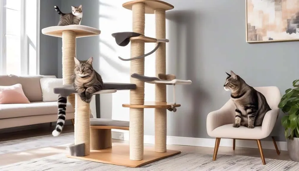 ideal height for cat trees
