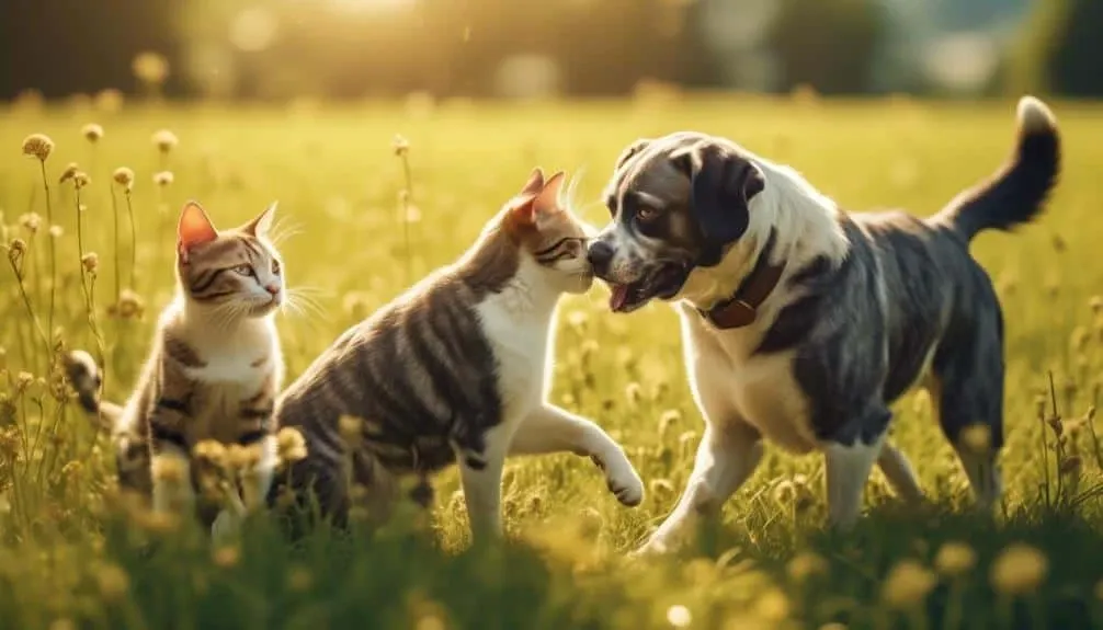 inter species friendship cats and dogs