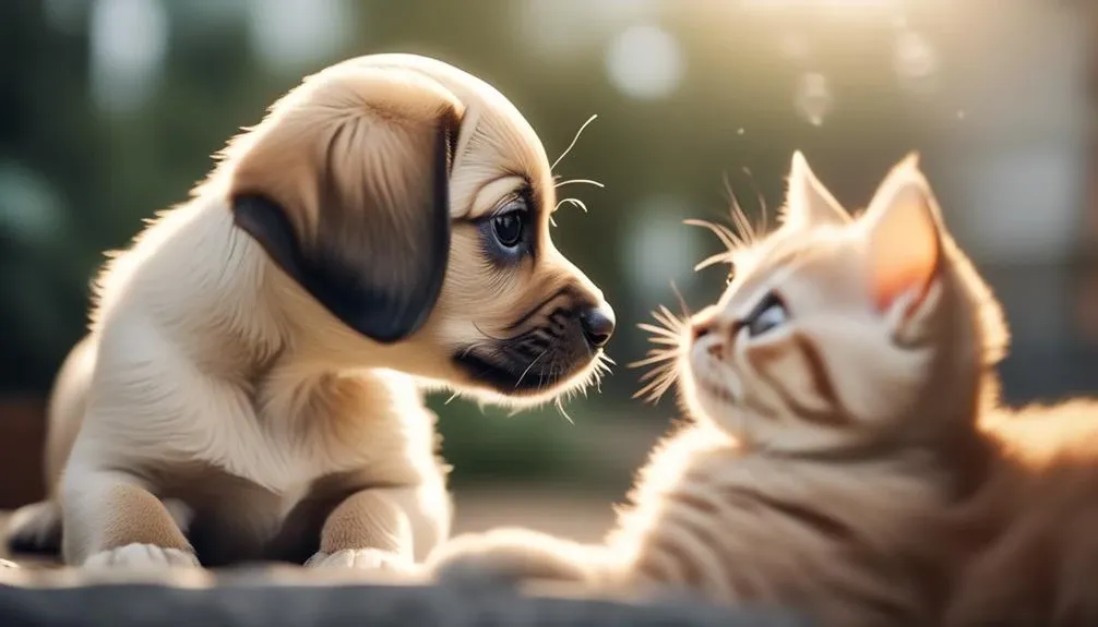 introducing puppies to cats