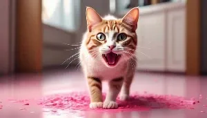 investigating cats and floor licking