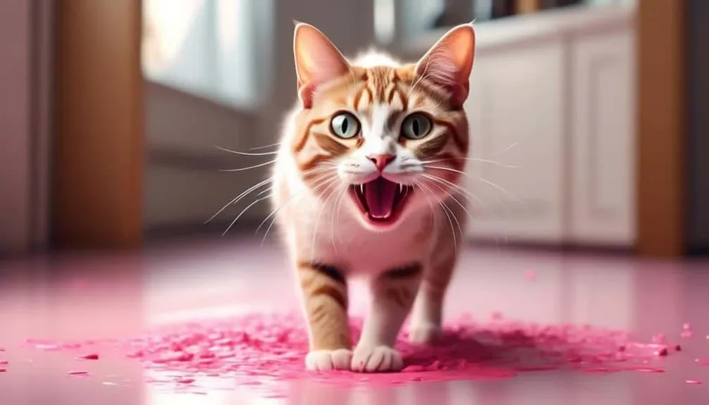 investigating cats and floor licking