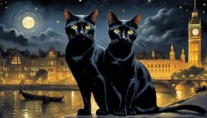 mysterious and devoted bombay cats
