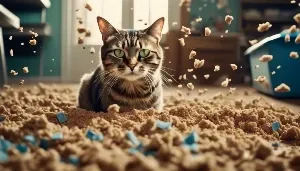 mysterious kicking in litter