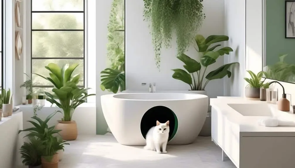 optimal bathroom placement for litter box