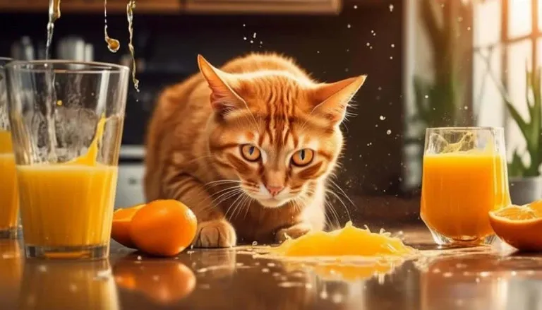orange juice harmful for cats