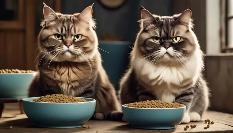 persistent cats seeking extra food