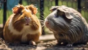 pets cat and guinea pig