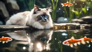ragdoll cats and water