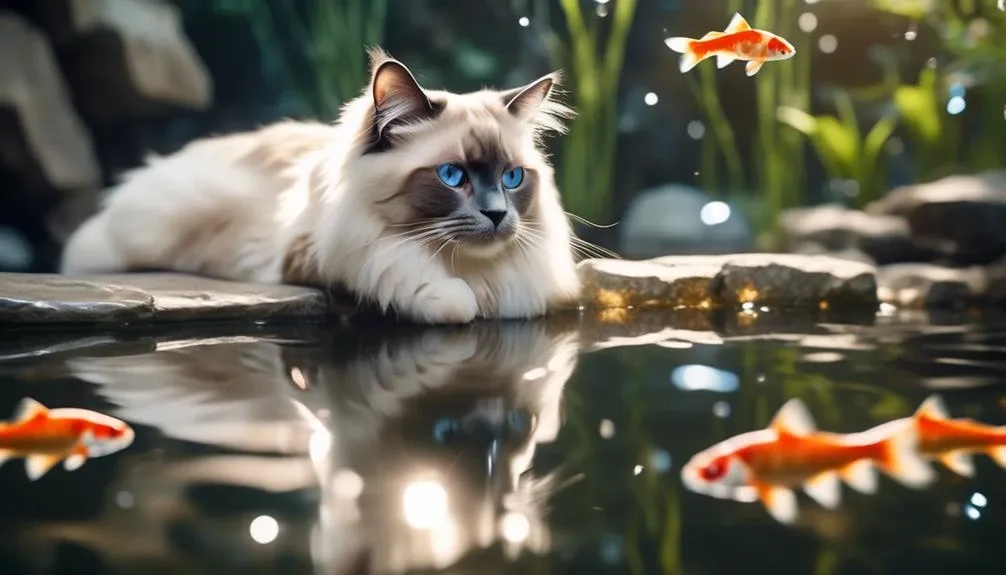 ragdoll cats and water
